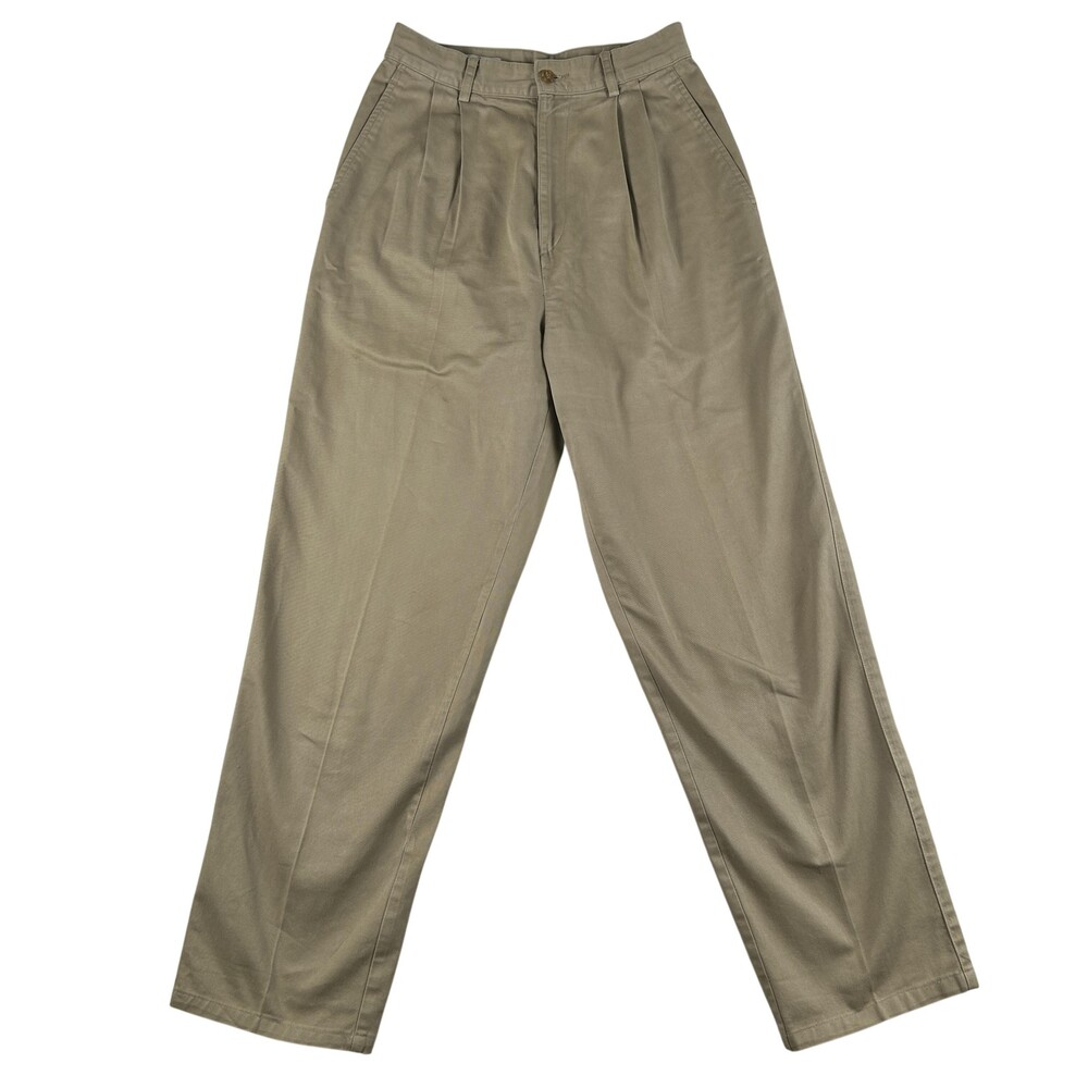 Vintage Brooks Brothers Pants Womens 6 Pleated Twill Khakis Classic USA 90s